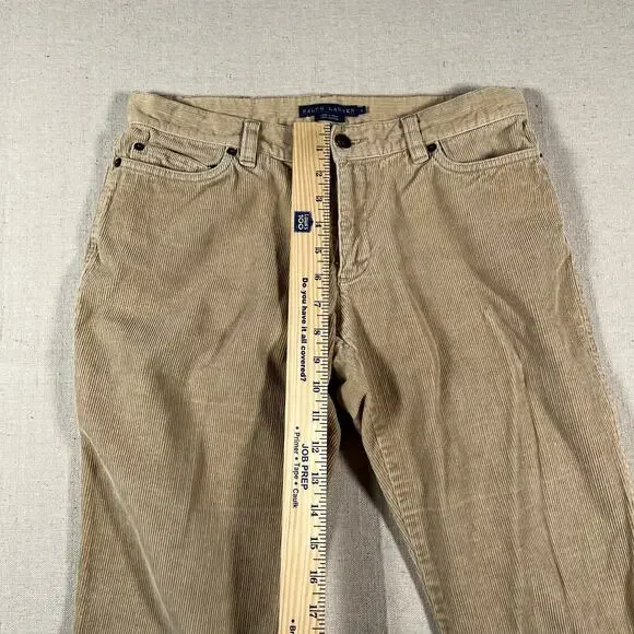 Ralph Lauren Womens Corduroy Size 6 Pants Casual Streetwear Normcore Tan - Picture 5 of 8